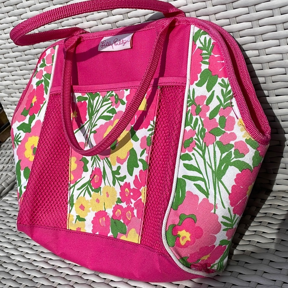 Lilly Pulitzer Pink Floral Gardening Tote Bag - Picture 3 of 11